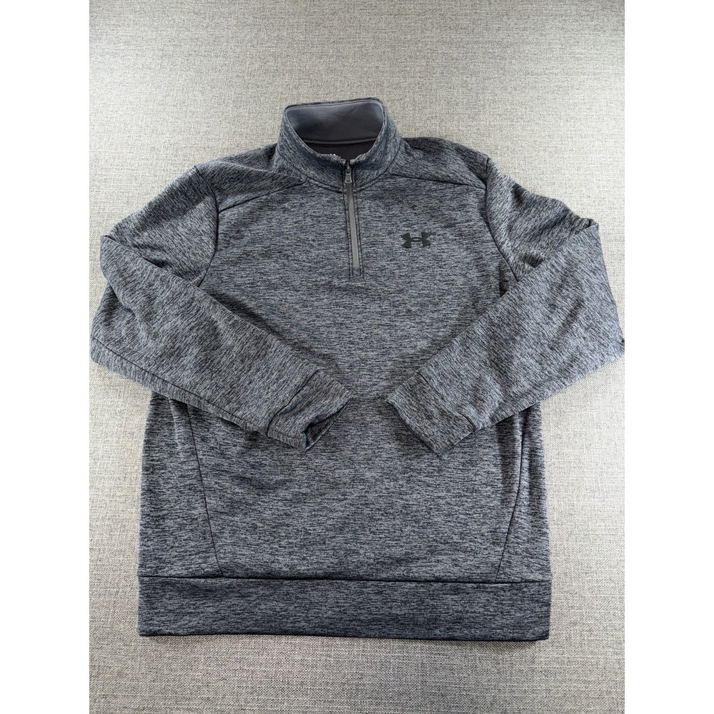 Under Armour ColdGear 1/4 Zip Pullover Men's Large‎ Gray Fleece Sweatshirt
